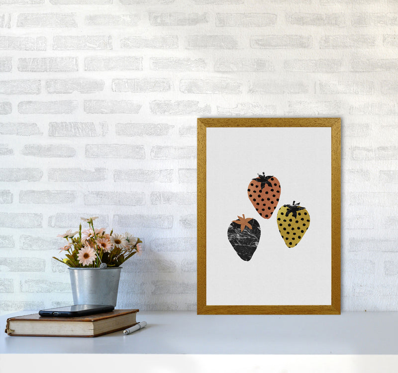 Strawberries Print By Orara Studio, Framed Kitchen Wall Art A3 Print Only