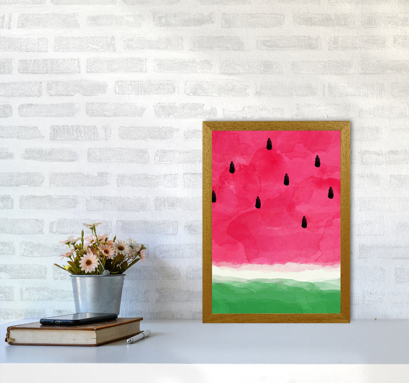Watermelon Abstract Print By Orara Studio, Framed Kitchen Wall Art A3 Print Only