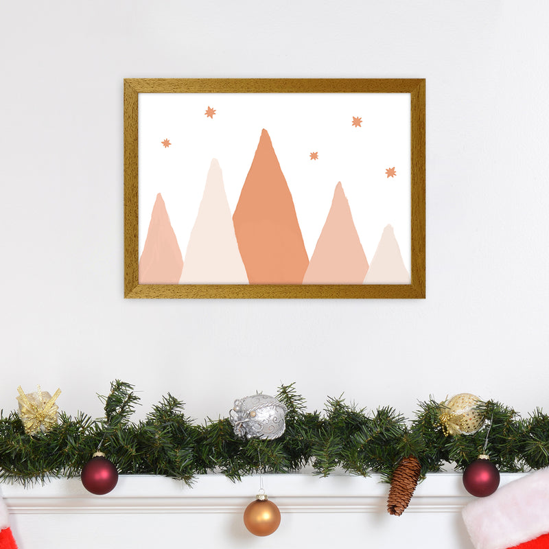 Blush Mountains Christmas Art Print by Orara Studio A3 Print Only