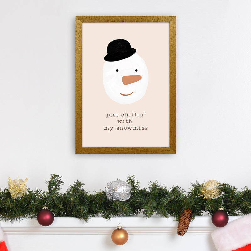 Chilling With My Snowmies Christmas Art Print by Orara Studio A3 Print Only