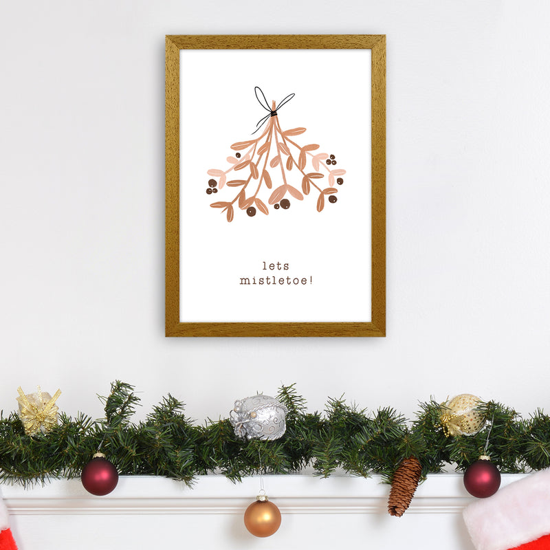 Lets Mistletoe Christmas Art Print by Orara Studio A3 Print Only