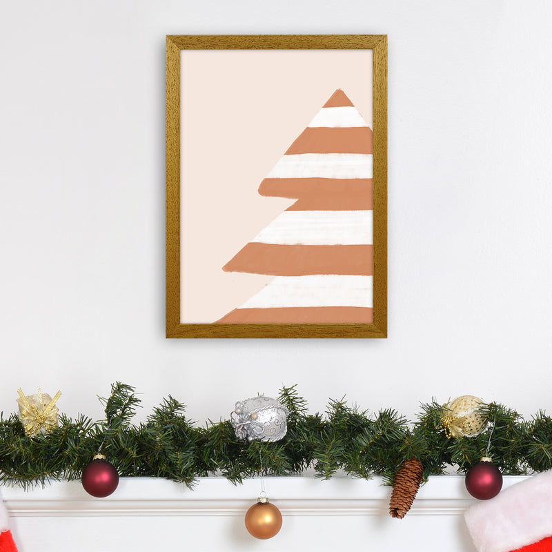 Stripey Xmas Tree Christmas Art Print by Orara Studio A3 Print Only
