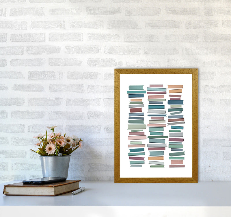 Books Pastel Abstract Art Print by Orara Studio A3 Print Only