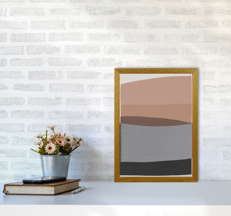 Modern Pink and Grey Abstract Art Print by Orara Studio A3 Print Only