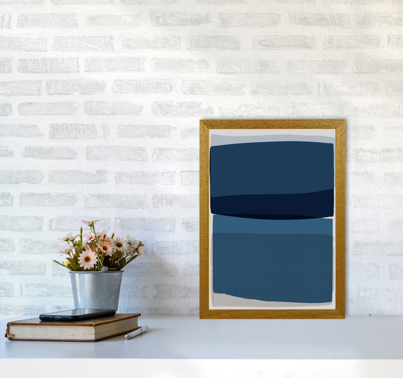 Modern Blue Abstract Art Print by Orara Studio A3 Print Only