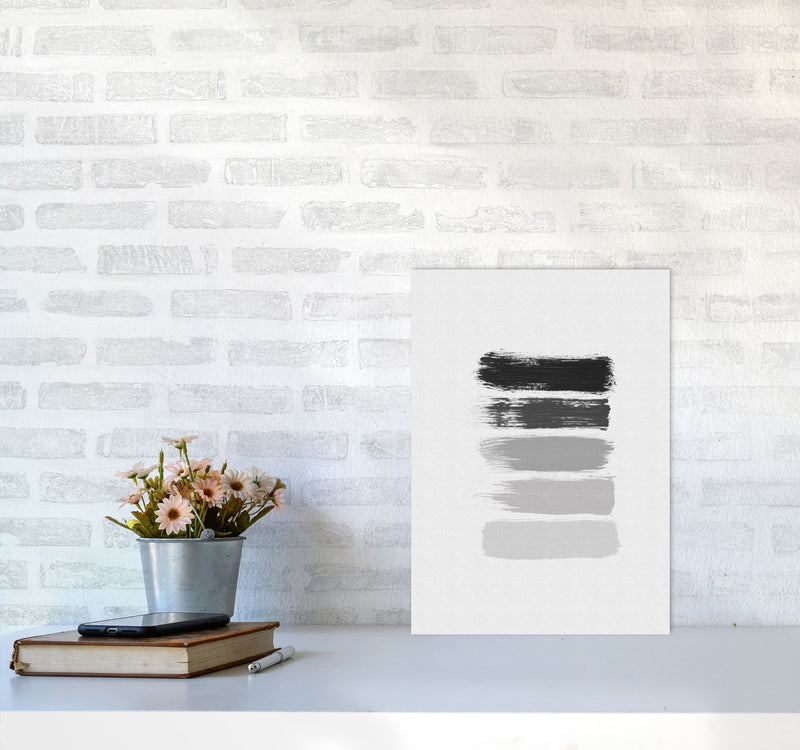 Black And White Stripes Print By Orara Studio A3 Black Frame
