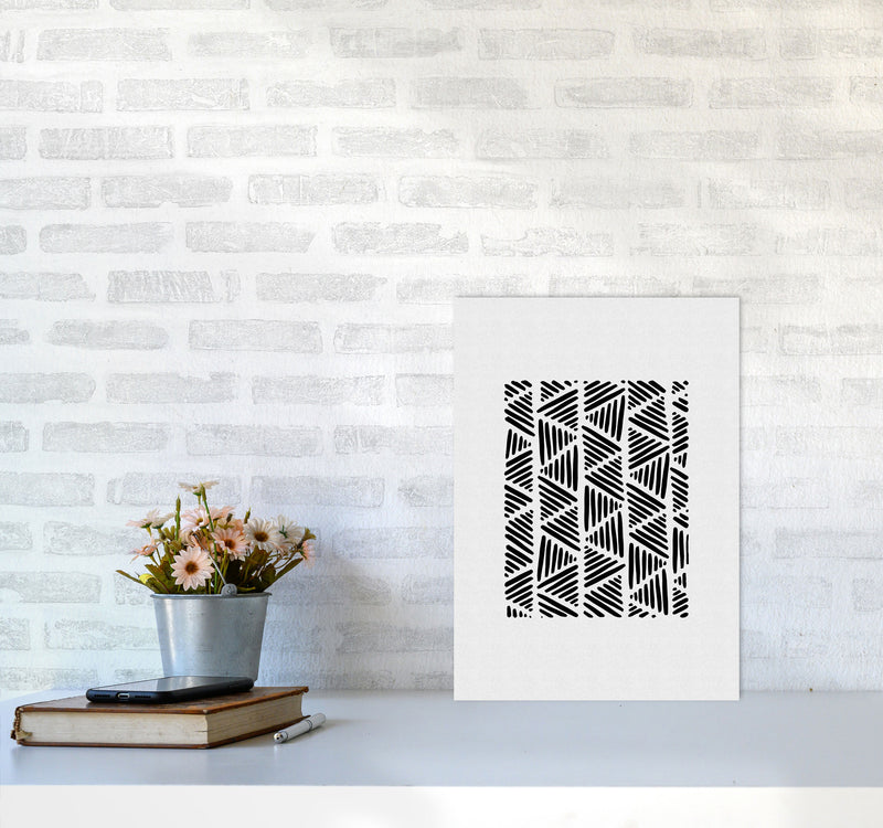 Black And White Abstract I Print By Orara Studio A3 Black Frame
