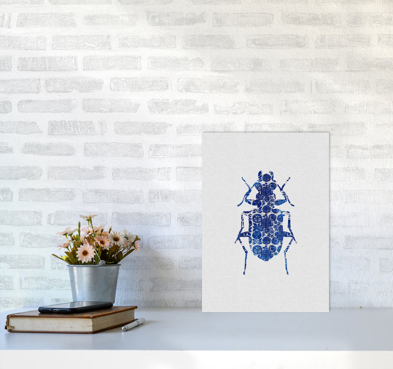 Blue Beetle II Print By Orara Studio Animal Art Print A3 Black Frame