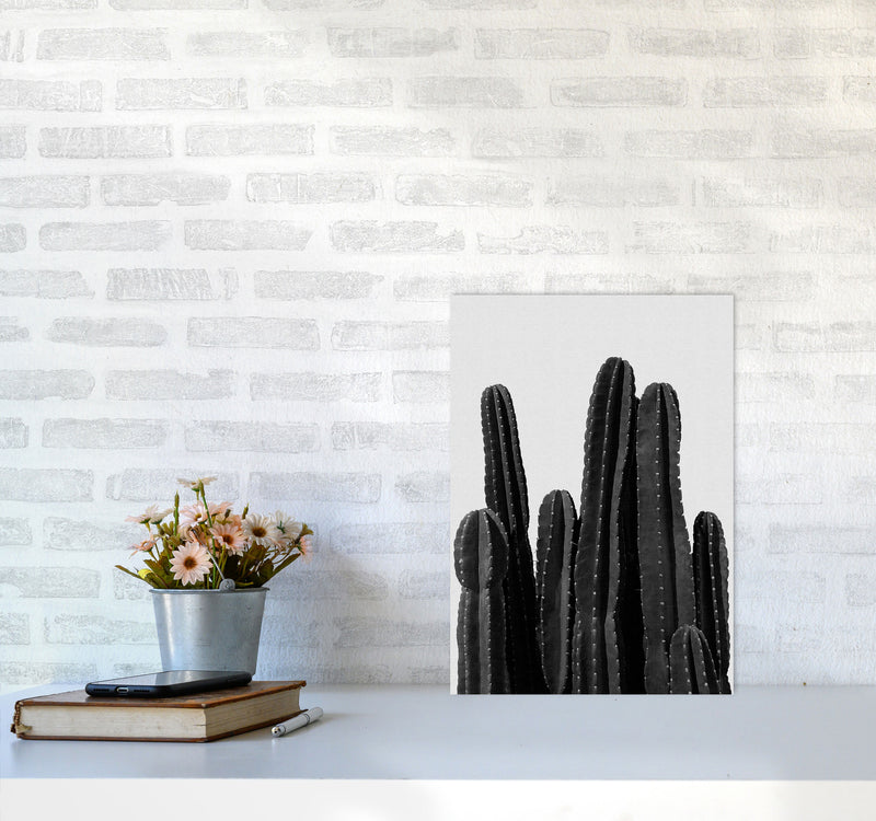 Cactus Black And White Print By Orara Studio, Framed Botanical Art A3 Black Frame