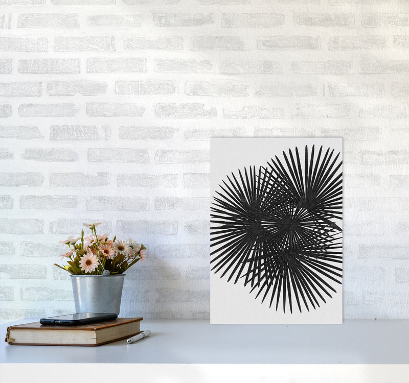 Fan Palm Black & White Print By Orara Studio A3 Black Frame