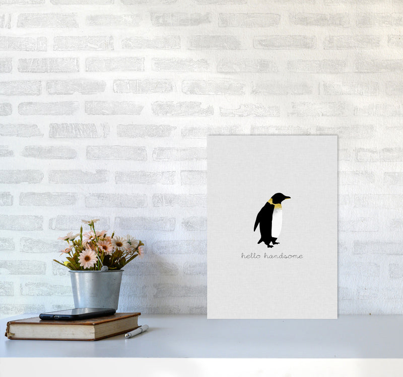 Hello Handsome Animal Quote Print By Orara Studio A3 Black Frame