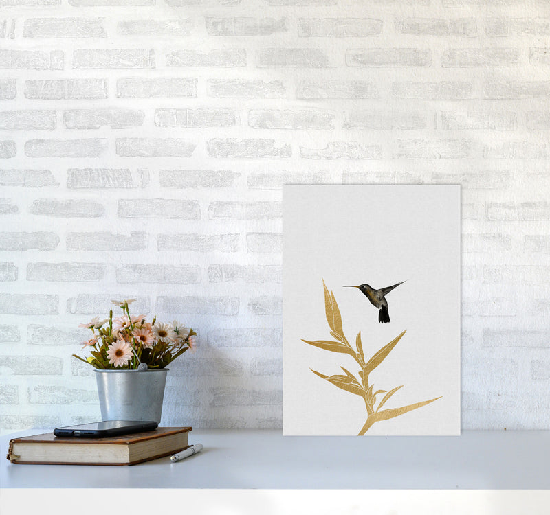 Hummingbird & Flower II Print By Orara Studio A3 Black Frame