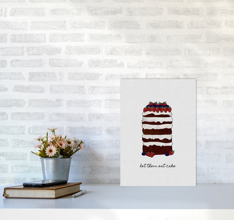 Let Them Eat Cake Print By Orara Studio, Framed Kitchen Wall Art A3 Black Frame