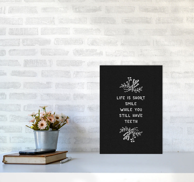 Life Is Short Funny Quote Print By Orara Studio A3 Black Frame