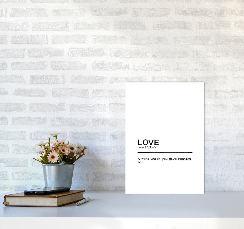 Love You Definition Quote Print By Orara Studio A3 Black Frame