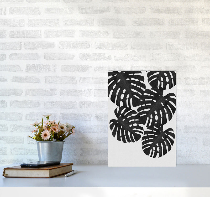 Monstera Black & White I Print By Orara Studio A3 Black Frame