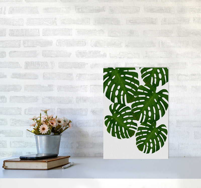 Monstera Leaf I Print By Orara Studio, Framed Botanical & Nature Art Print A3 Black Frame