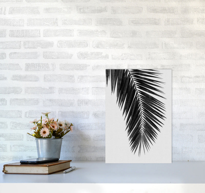 Palm Leaf Black & White I Print By Orara Studio A3 Black Frame
