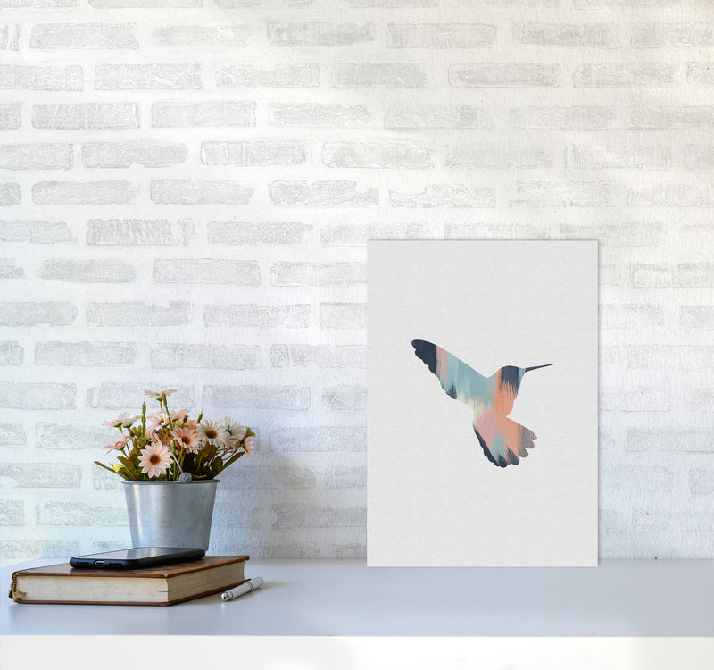 Pastel Hummingbird II Print By Orara Studio Animal Art Print A3 Black Frame