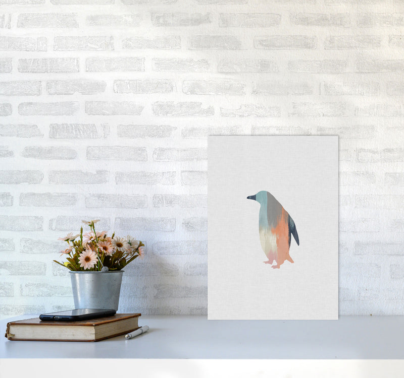 Pastel Penguin Print By Orara Studio Animal Art Print A3 Black Frame