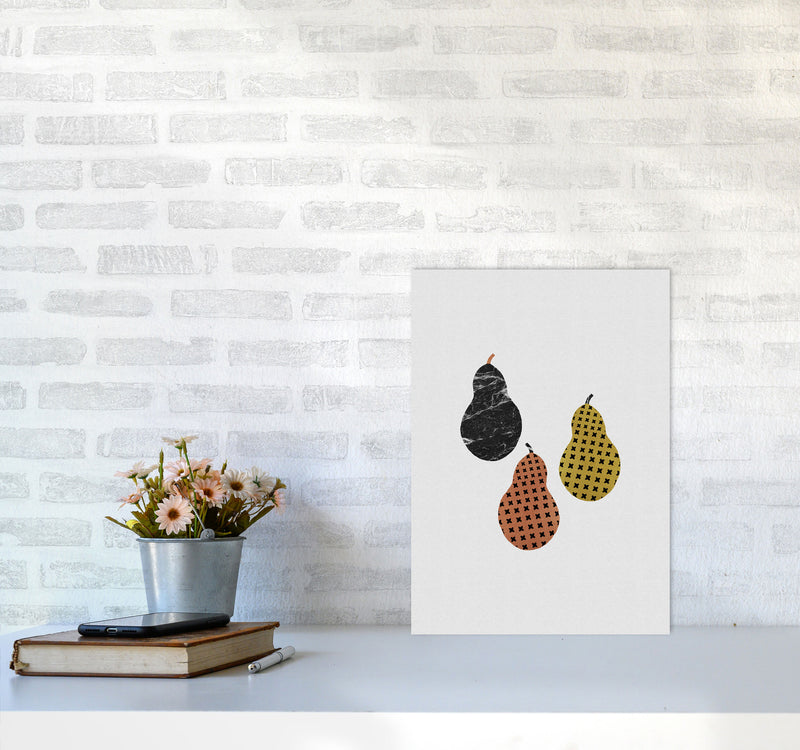 Pears Print By Orara Studio, Framed Kitchen Wall Art A3 Black Frame