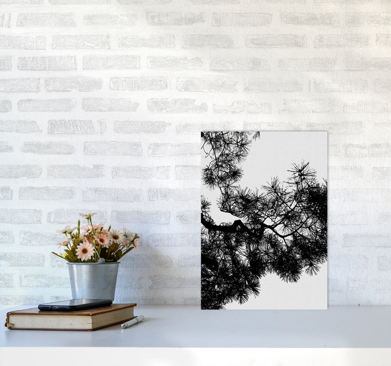 Pine Tree Black & White Print By Orara Studio A3 Black Frame