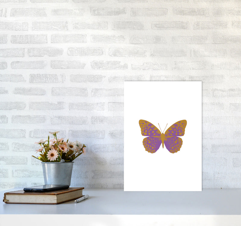 Purple Butterfly Print By Orara Studio Animal Art Print A3 Black Frame