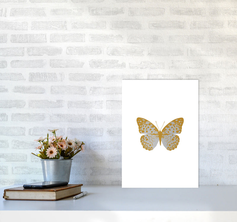 Silver Butterfly Print By Orara Studio Animal Art Print A3 Black Frame