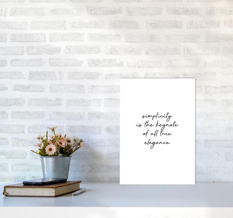 Simplicity Is The Keynote Quote Print By Orara Studio A3 Black Frame