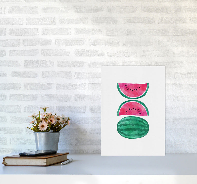 Watermelons Print By Orara Studio, Framed Kitchen Wall Art A3 Black Frame