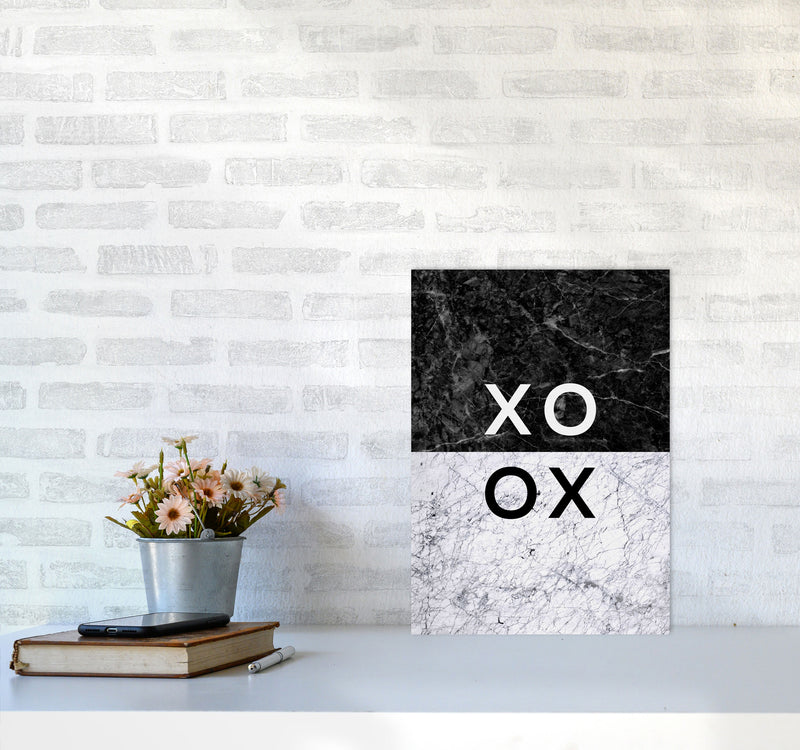 XO Hugs & Kisses Quote Print By Orara Studio A3 Black Frame