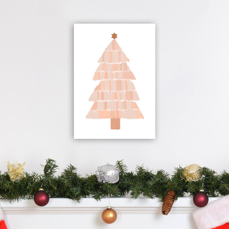Christmas Tree Painting Christmas Art Print by Orara Studio A3 Black Frame