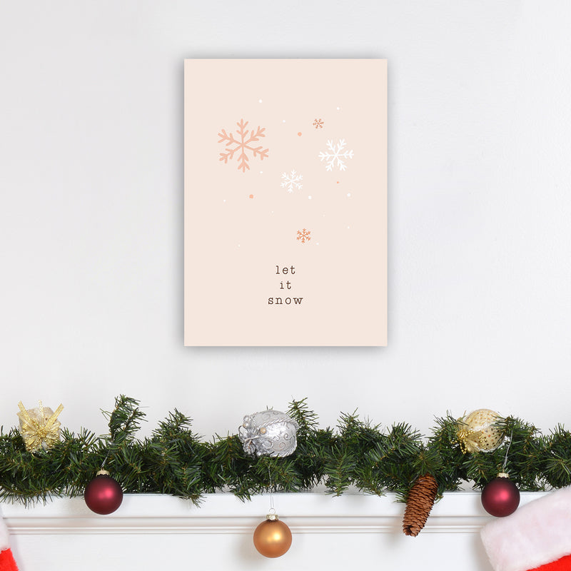 Let It Snow Christmas Art Print by Orara Studio A3 Black Frame