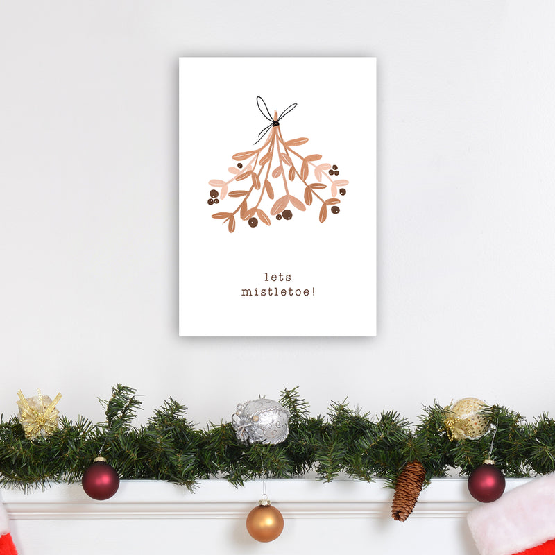 Lets Mistletoe Christmas Art Print by Orara Studio A3 Black Frame