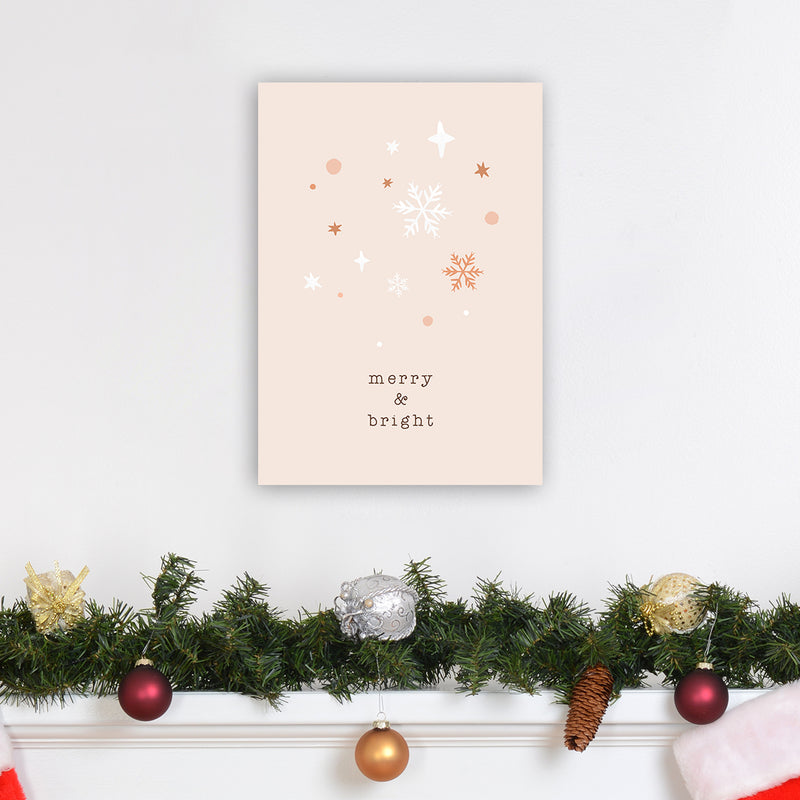 Merry & Bright Christmas Art Print by Orara Studio A3 Black Frame