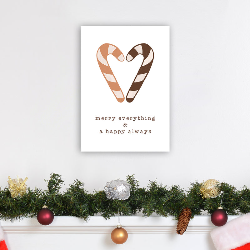 Merry Everything & A Happy Always Christmas Art Print by Orara Studio A3 Black Frame