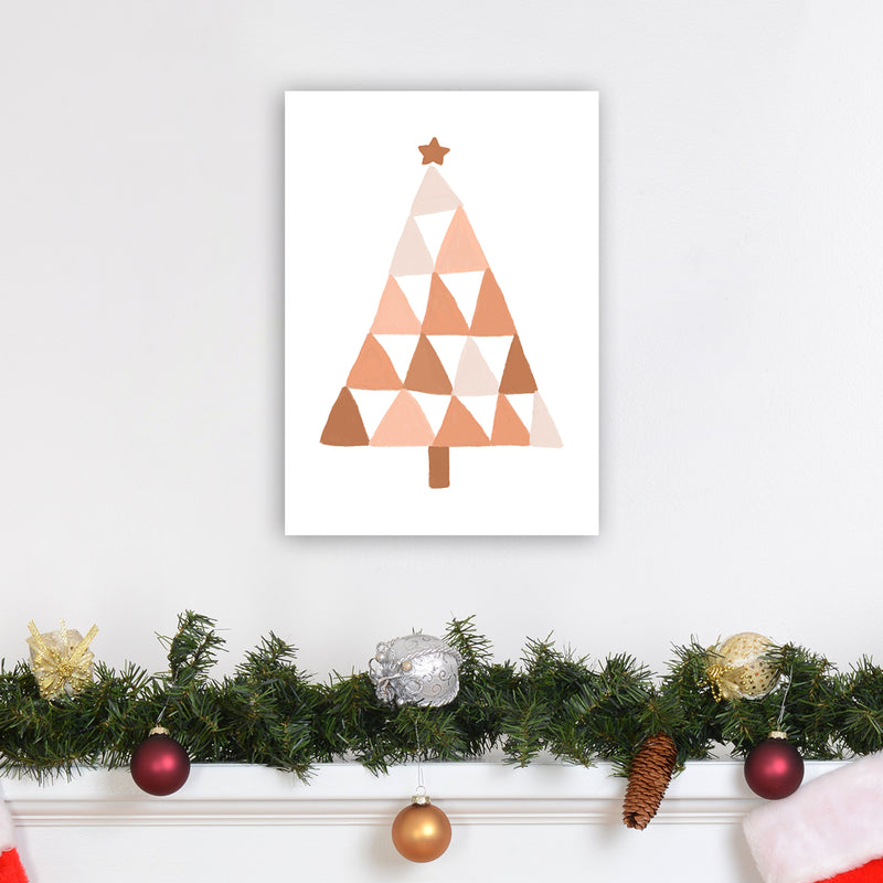 Pastel Christmas Tree Christmas Art Print by Orara Studio A3 Black Frame