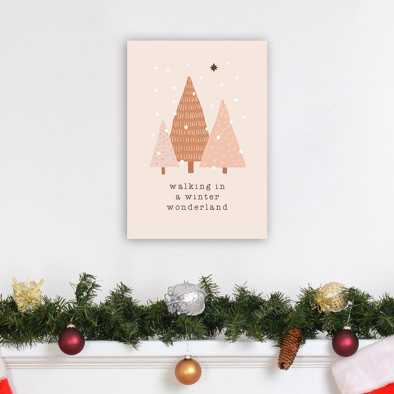 Walking In A Winter Wonderdland Christmas Art Print by Orara Studio A3 Black Frame