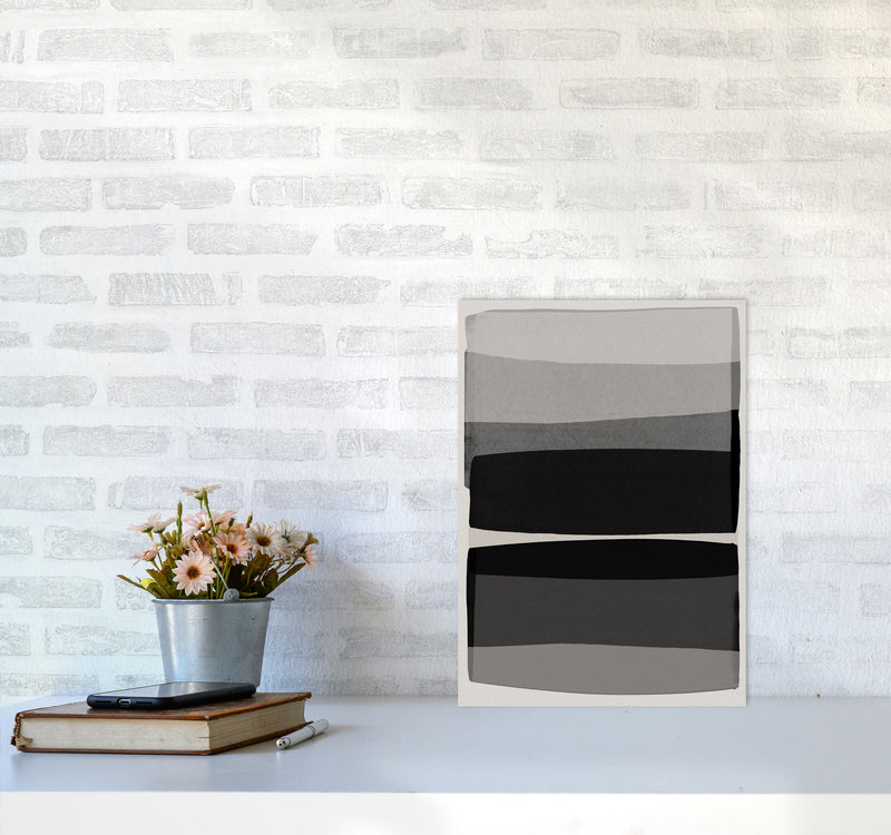 Modern Black and White Abstract Art Print by Orara Studio A3 Black Frame