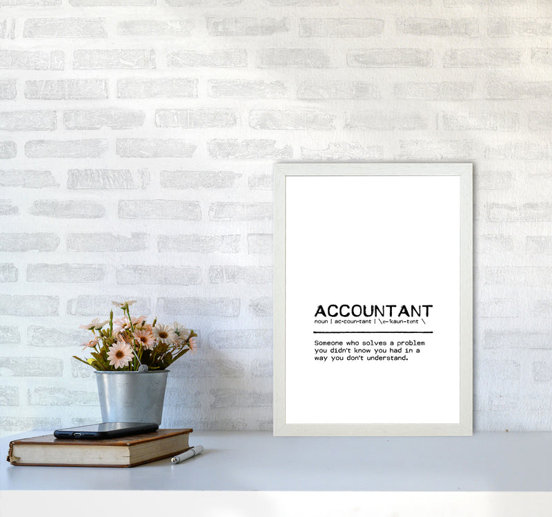 Accountant Solves Definition Quote Print By Orara Studio A3 Oak Frame