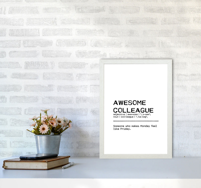 Awesome Colleague Monday Definition Quote Print By Orara Studio A3 Oak Frame