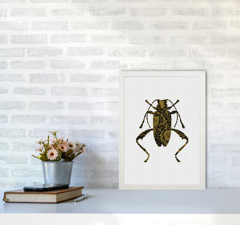 Black And Gold Beetle III Print By Orara Studio Animal Art Print A3 Oak Frame