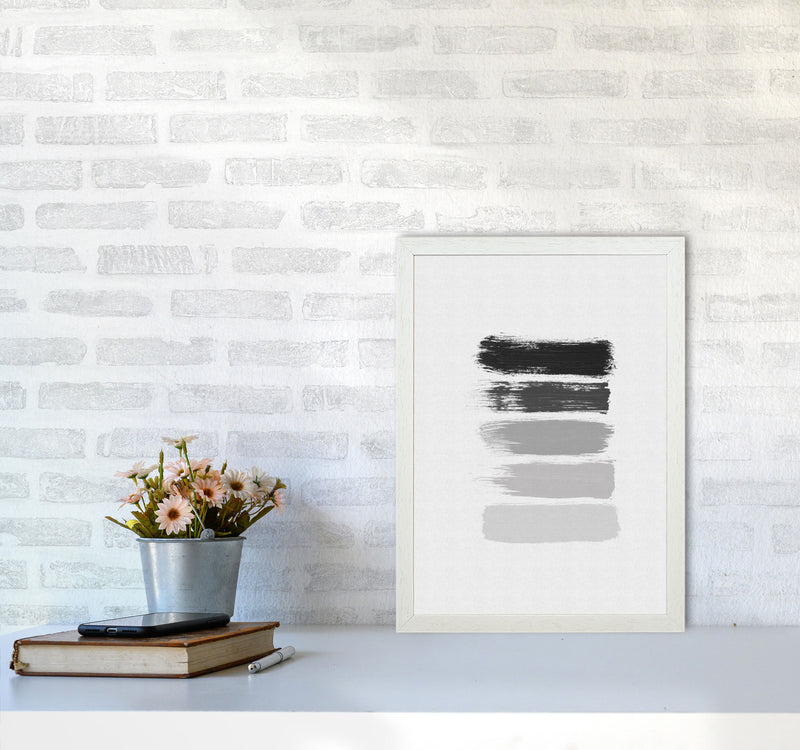 Black And White Stripes Print By Orara Studio A3 Oak Frame