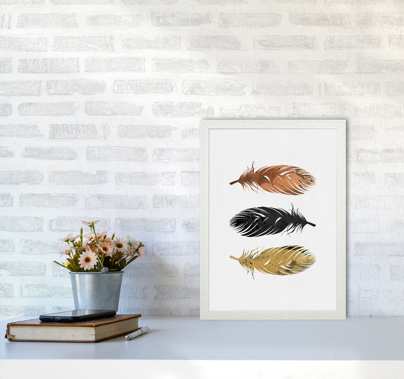 Feathers Print By Orara Studio, Framed Botanical & Nature Art Print A3 Oak Frame