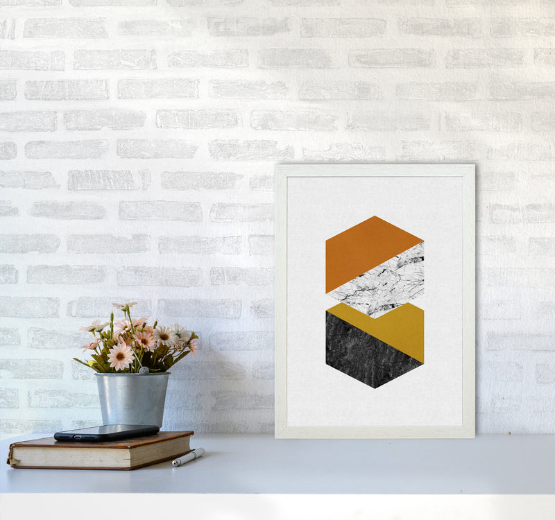 Geometric Hexagons Print By Orara Studio A3 Oak Frame