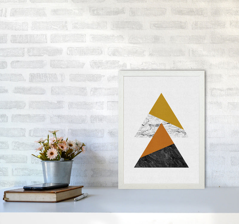 Geometric Triangles Print By Orara Studio A3 Oak Frame