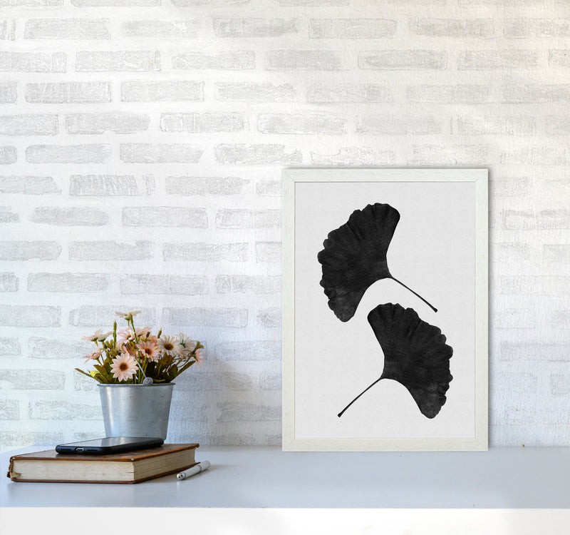 Ginkgo Leaf Black & White II Print By Orara Studio A3 Oak Frame