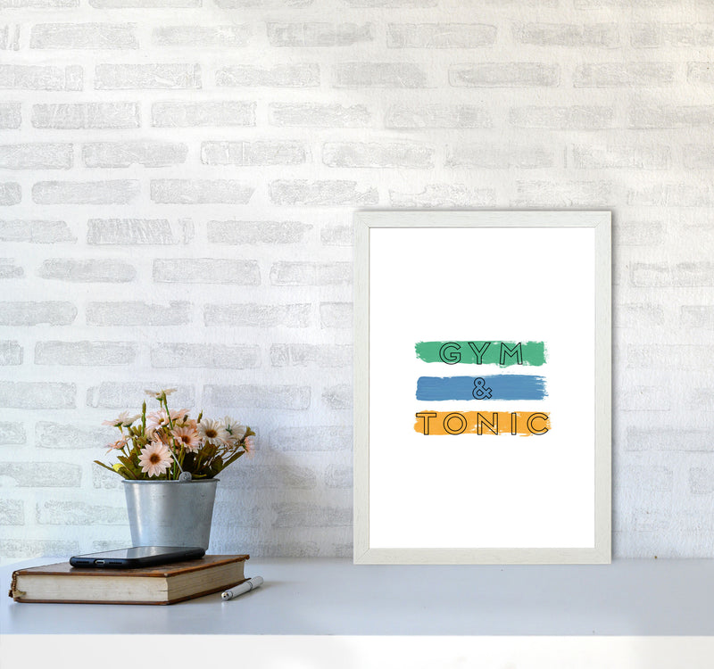 Gym & Tonic Print By Orara Studio, Framed Kitchen Wall Art A3 Oak Frame