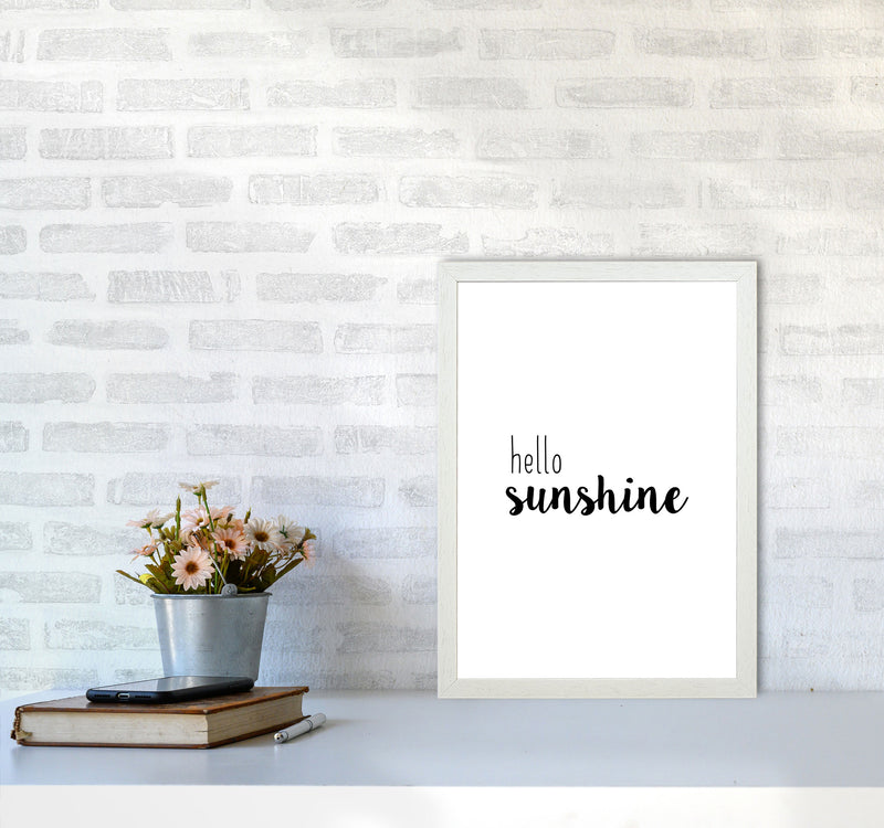 Hello Sunshine Quote Print By Orara Studio A3 Oak Frame