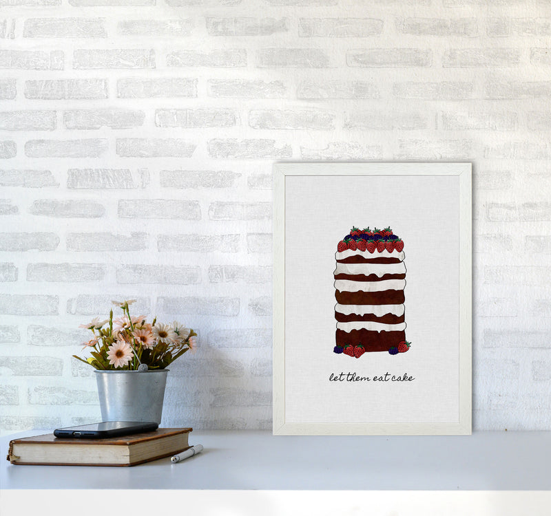 Let Them Eat Cake Print By Orara Studio, Framed Kitchen Wall Art A3 Oak Frame